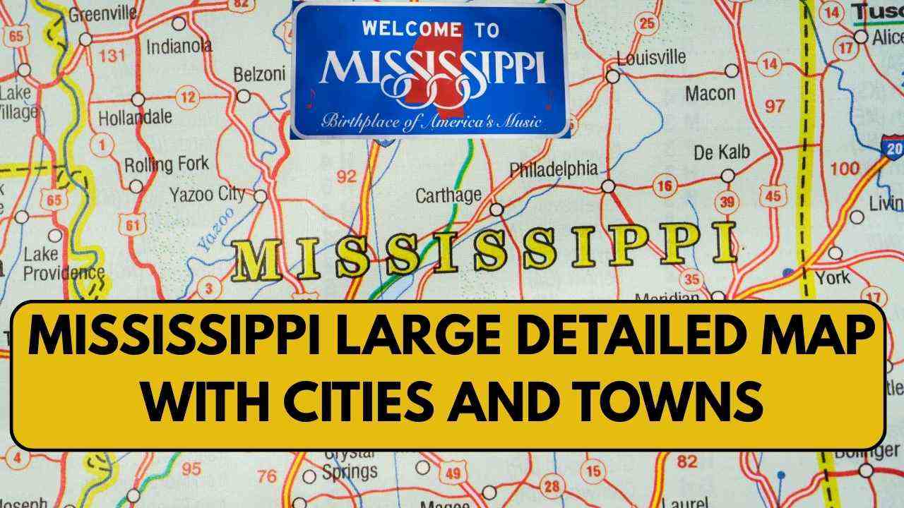 Mississippi Large Detailed Map With Cities And Towns